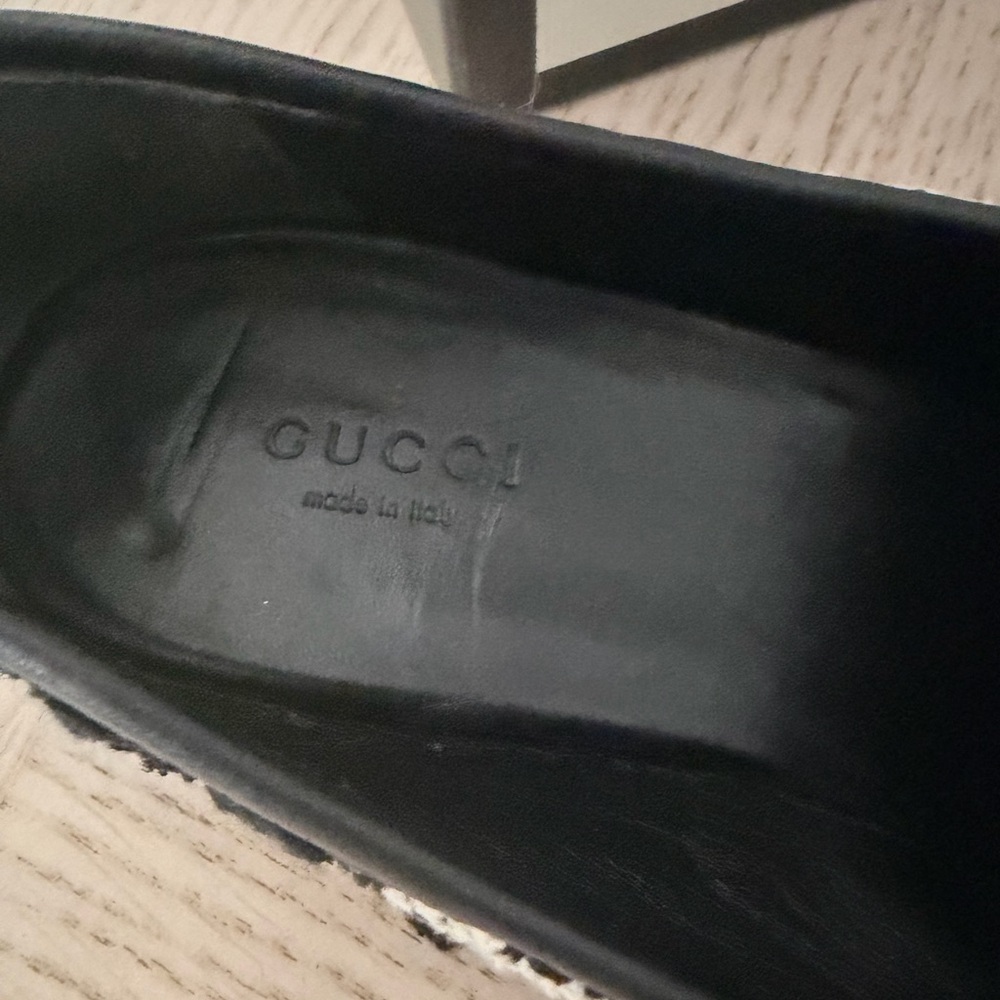 Gucci Black Tweed Loafers - Picture 5 of 11